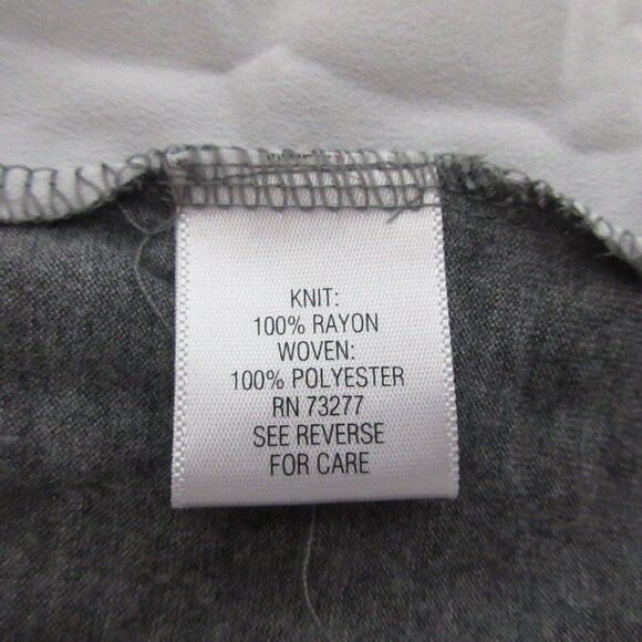 Apt 9 Womens Top Sz Medium Embellished Studded White Front Gray Back Cap Sleeve - Picture 4 of 7